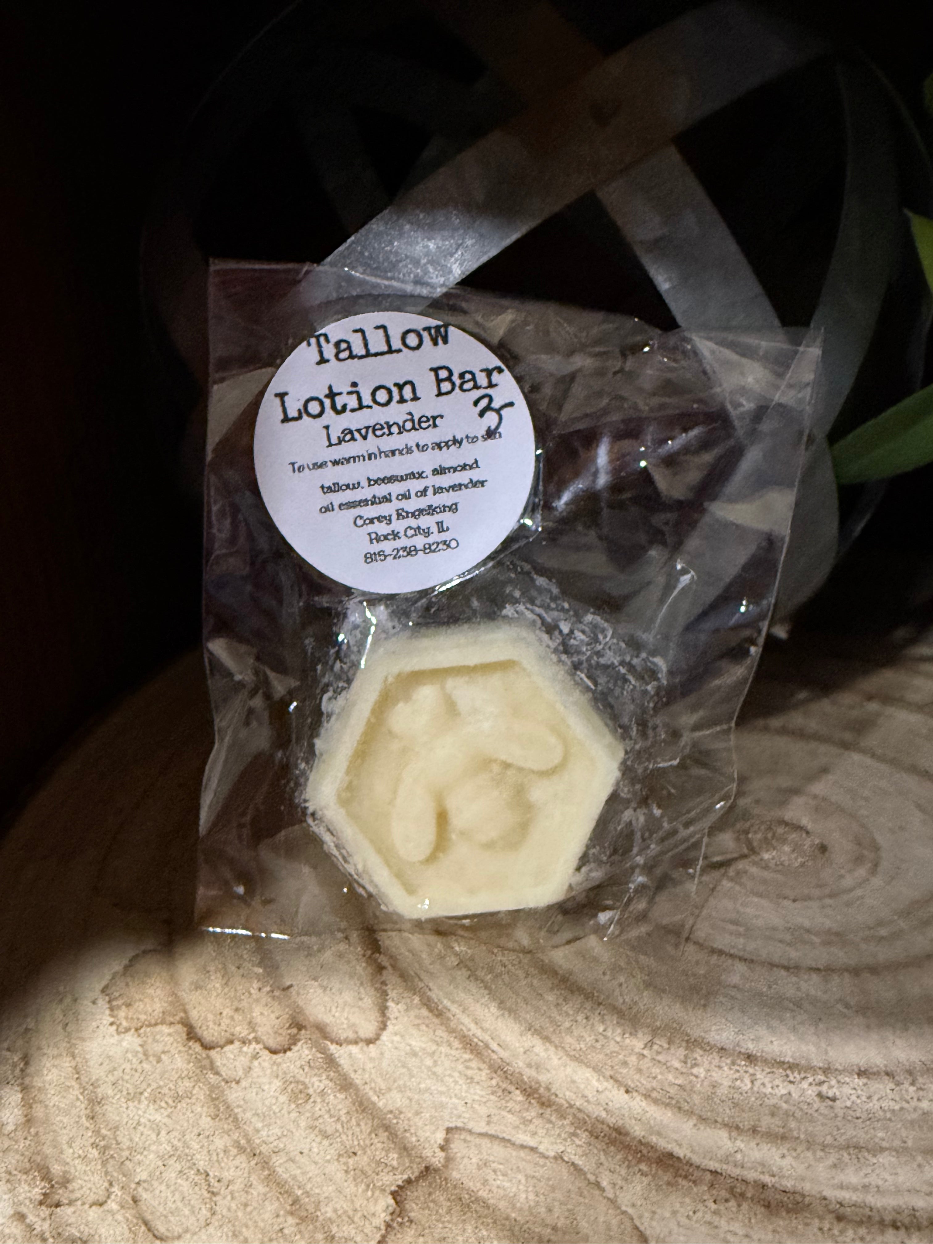 Tallow Lotion Bar : Lavendar
